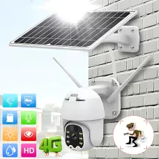 Уличная 4G камера видеонаблюдения TP4 3MP с SIM-картой, PTZ, солнечной батареей, двусторонним аудио, ИК диоды