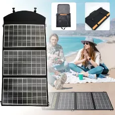 Складная Солнечная Панель 100W с тремя секциями, портативная солнечная панель с монокристаллической батареей