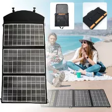 Складана Сонячна Панель 100W з трьома секціями, портативна сонячна панель із монокристалічною батареєю