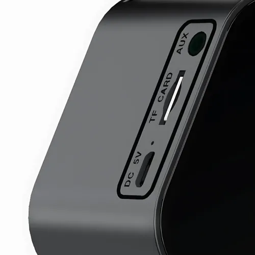 Дзеркальна мобільна колонка з годинником Q5 BT, 3W, Bluetooth, 2000 мА·год, РК-дисплей, FM-радіо, будильник, TF - фото 4
