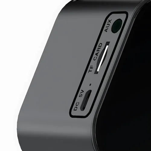Дзеркальна мобільна колонка з годинником Q5 BT, 3W, Bluetooth, 2000 мА·год, РК-дисплей, FM-радіо, будильник, TF - фото 6