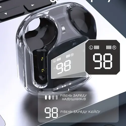 Бездротові навушники Bluetooth ultrapods з мікрофоном, 250 мА·год, сумісні з Android і Apple, діапазон 10 м - фото 10