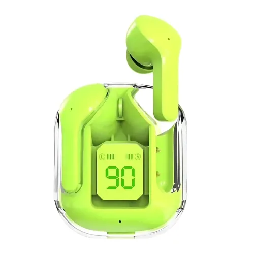 Беспроводные наушники Bluetooth ultrapods с микрофоном, 250 мАч, совместимы с Android и Apple, диапазон 10 м Зеленый - фото 2