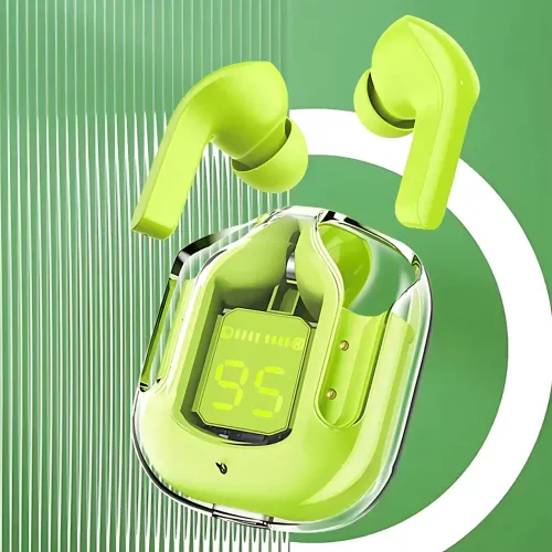 Беспроводные наушники Bluetooth ultrapods с микрофоном, 250 мАч, совместимы с Android и Apple, диапазон 10 м Зеленый