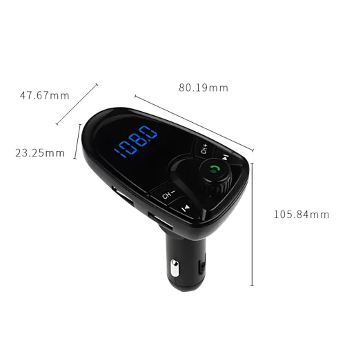 Трансмітер FM MOD M1BT, автомобільний FM-модулятор з Bluetooth і MP3, AUX - фото 9