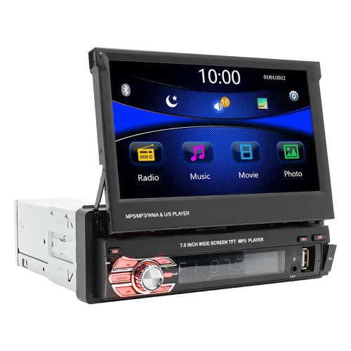 Авто магнітола SWM 9612G з висувним екраном 7, Bluetooth Car Stereo, 1DIN, з камерою заднього огляду - фото 3