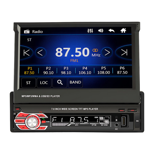 Авто магнитола SWM 9612G с выдвижным экраном 7'', Bluetooth Car Stereo, 1DIN, с камерой заднего вида - фото 4