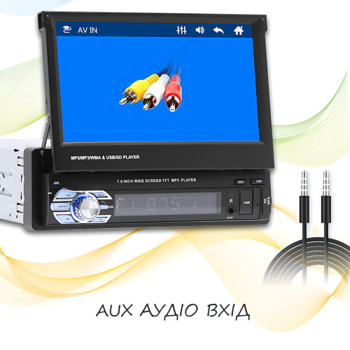 Авто магнитола SWM 9612G с выдвижным экраном 7'', Bluetooth Car Stereo, 1DIN, с камерой заднего вида - фото 8