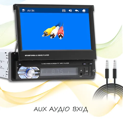 Авто магнітола SWM 9612G з висувним екраном 7, Bluetooth Car Stereo, 1DIN, з камерою заднього огляду - фото 9