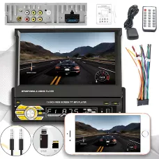 Авто магнітола SWM 9612G з висувним екраном 7, Bluetooth Car Stereo, 1DIN, з камерою заднього огляду
