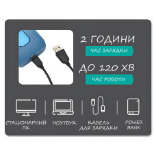 Акумуляторна електробритва VGR V-362, 7500 об./хв, до 120 хв роботи, IPX6, плавальна головка, USB