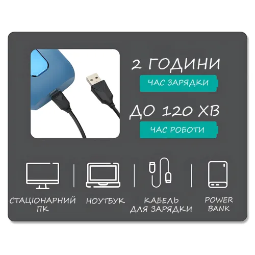 Акумуляторна електробритва VGR V-362, 7500 об./хв, до 120 хв роботи, IPX6, плавальна головка, USB - фото 7