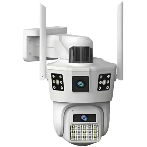 Вулична Wi-Fi камера відеоспостереження 12 Мп SD 39 з поворотом і нічним баченням, з 2 лінзами та 4G - фото 3
