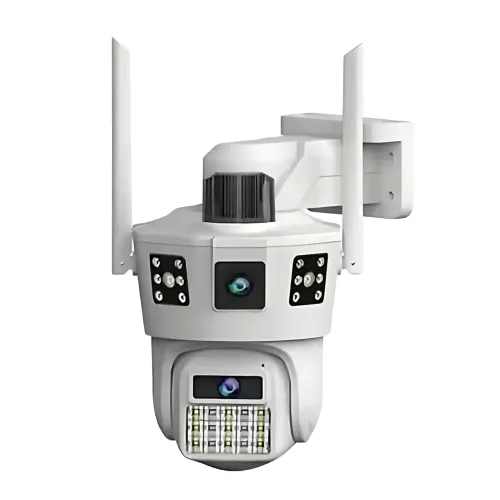 Уличная Wi-Fi камера видеонаблюдения 12 Мп SD 39 с поворотом и ночным видением, с 2 линзами и 4G - фото 2