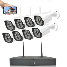 Домашній комплект відеоспостереження DVR KIT-6678 Wi-Fi, 8 камер, 1080P, IP67, нічне знімання, P2P, Cloud