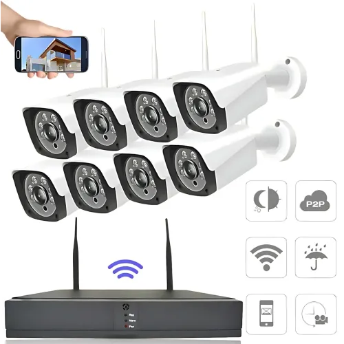 Домашний комплект видеонаблюдения DVR KIT-6678 Wi-Fi, 8 камер, 1080P, IP67, ночная съёмка, P2P, Cloud - фото 2