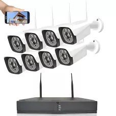 Домашній комплект відеоспостереження DVR KIT-6678 Wi-Fi, 8 камер, 1080P, IP67, нічне знімання, P2P, Cloud