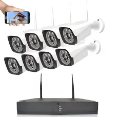 Домашній комплект відеоспостереження DVR KIT-6678 Wi-Fi, 8 камер, 1080P, IP67, нічне знімання, P2P, Cloud