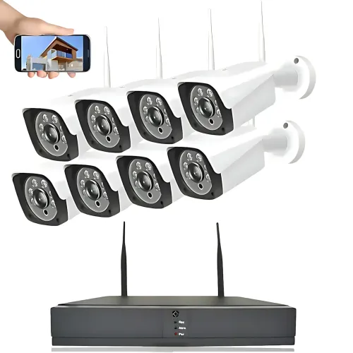 Домашний комплект видеонаблюдения DVR KIT-6678 Wi-Fi, 8 камер, 1080P, IP67, ночная съёмка, P2P, Cloud