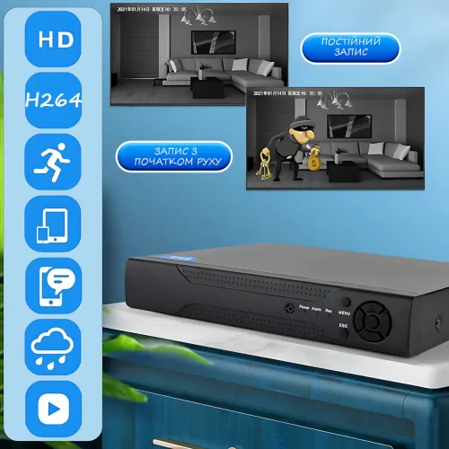 Відеореєстратор DVR CAD 6608/1208 AHD 8 каналів, підтримка IP-камер, стиснення H.264, VGA/HDMI виходи - фото 10