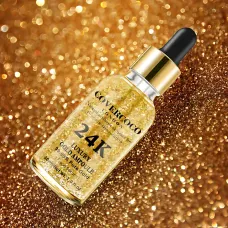 Сыворотка для лица 24k LUXURY GOLD AMPOULE, увлажняющая, осветляющая эссенция, серум с гиалуроновой кислотой