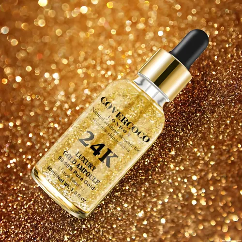 Сироватка для обличчя 24k LUXURY GOLD AMPOULE, зволожувальна, просвітлювальна есенція, серум із гіалуроновою кислотою - фото 8