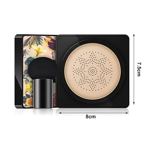 Кушон Houmai Beauty Cream Concealer, спонж з bb крем-пудрою світлий бежевий - фото 8