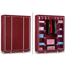 Портативна тканинна шафа органайзер Storage Wardrobe HCX 68130 на 3 секції, 175х45х130 см