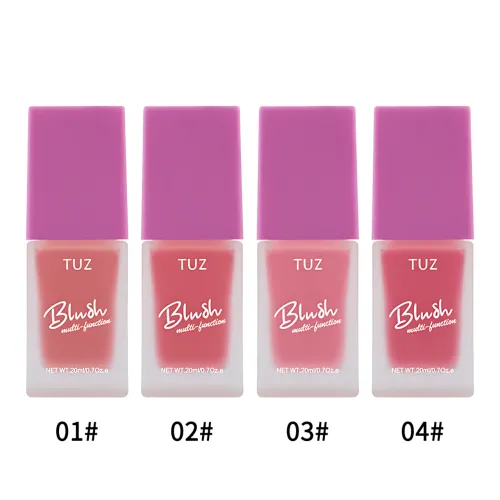 Кремовий мультитаскер TUZ Liquid Blush Brightens, з матовим фінішем, водонепроникний, 20 мл, 4 відтінки Червоно-рожевий - фото 4