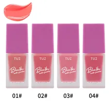 Кремовий мультитаскер TUZ Liquid Blush Brightens, з матовим фінішем, водонепроникний, 20 мл, 4 відтінки Червоно-рожевий