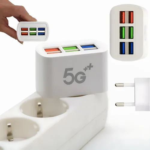 Багатозарядний пристрій на 6 USB-портів зі швидким заряджанням 3.1 A, ORIGINAL