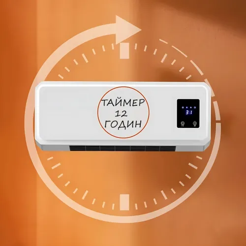 Тепловентилятор настінний MS 5962, настінна дуйка з пультом дистанційного керування, 2000 Вт - фото 4