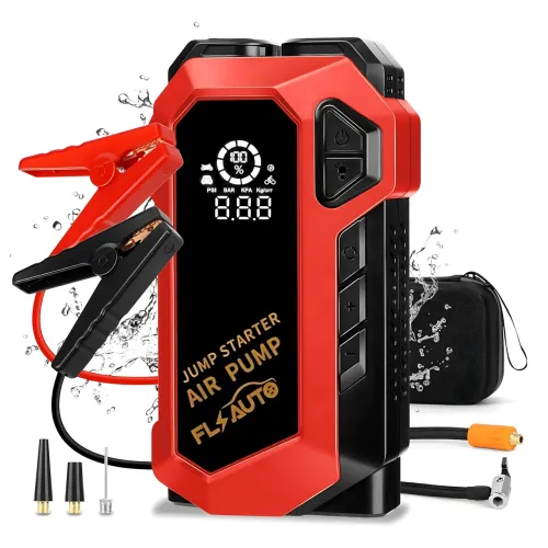Пусковий автомобільний пристрій для акумулятора JUMP STARTER з компресором, ліхтарем і заряджанням ґаджетів - фото 16