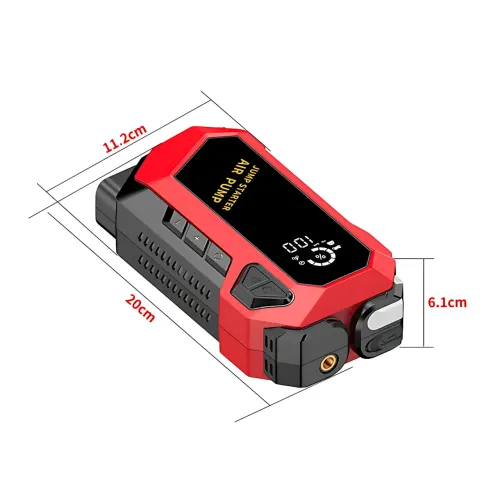 Пусковий автомобільний пристрій для акумулятора JUMP STARTER з компресором, ліхтарем і заряджанням ґаджетів - фото 14