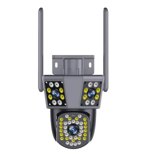 Вулична Wi-Fi камера відеоспостереження 360°, 4MPx+4MPx+4MPx, 3 об'єктиви, відстеження руху, дуплекс - фото 2