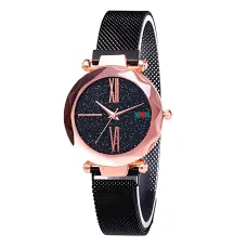 Женские часы Starry Sky Watch на магнитном браслете, черные