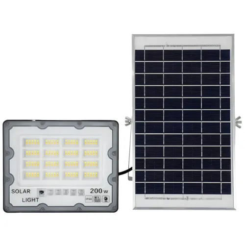 Вуличний прожектор на стовп із сонячною панеллю 200W JX 007, SOLAR ліхтар з датчиком руху та пультом - фото 2
