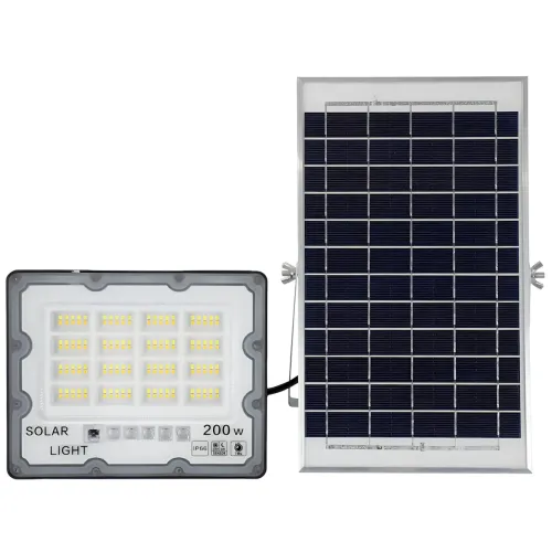 Уличный прожектор на столб с солнечной панелью 200W JX 007, SOLAR фонарь с датчиком движения и пультом - фото 2