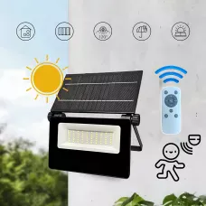 Вуличний ліхтар на стовп із сонячною панеллю JX 010 100W, з датчиком руху, водонепроникний