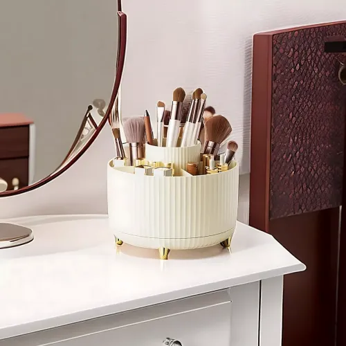 Органайзер для дрібниць і косметики, обертовий органайзер Cosmetic Rack, круглий, 5 відділень - фото 10