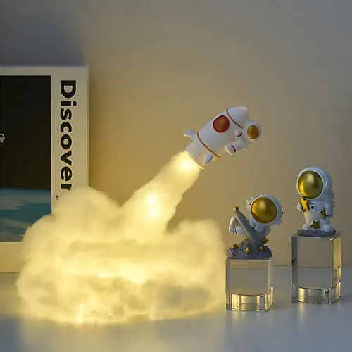 Нічник астронавт на ракеті, Flying Astronaut, дитячий нічний світильник астронавт, набір Собери сам - фото 9
