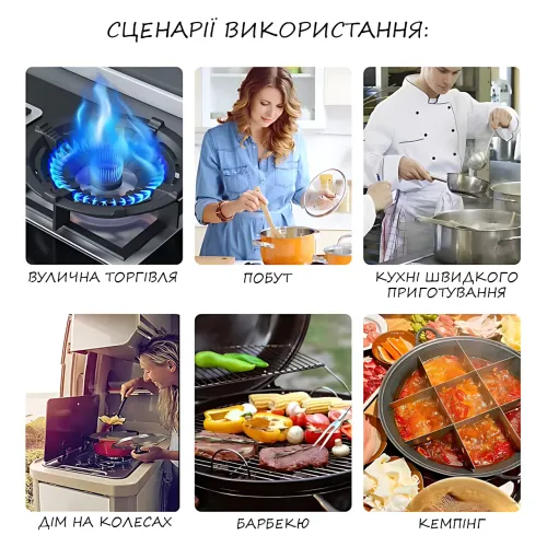 Кемпінговий газовий балон ART-0309 на 5 л, туристичний п'ятилітровий балон для газу без пальника, зелений - фото 7
