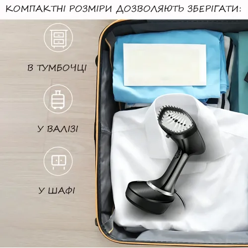 Відпарювач ручний BOMA Hand held steam iron BM-528, вертикальний відпарювач для одягу, 1500 Вт, зі щіткою - фото 8