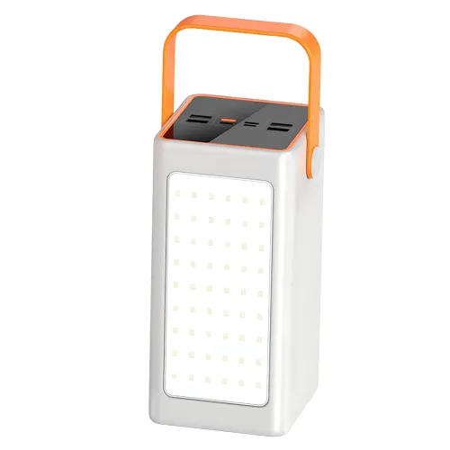 Power Bank 100 000 MAH, портативне зарядне YM-655 зі швидким заряджанням, 4 USB і яскравим ліхтарем, білий - фото 2