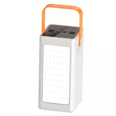 Power Bank 100 000 MAH, портативне зарядне YM-655 зі швидким заряджанням, 4 USB і яскравим ліхтарем, білий