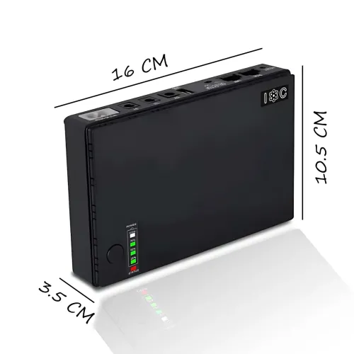 Источник бесперебойного питания 10400mAh, UPS бесперебойник для роутера и медиаконвертера DC1018P 18Вт 5/9/12В - фото 19