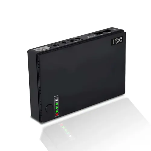 Источник бесперебойного питания 10400mAh, UPS бесперебойник для роутера и медиаконвертера DC1018P 18Вт 5/9/12В - фото 2