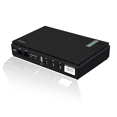 Источник бесперебойного питания 10400mAh, UPS бесперебойник для роутера и медиаконвертера DC1018P 18Вт 5/9/12В - фото 3
