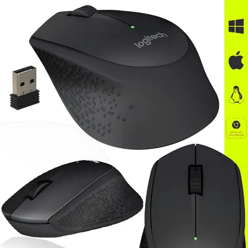 Бездротова миша Logitech M275, 1000 DPI, 2.4 ГГц, 10 м радіус дії, чорний