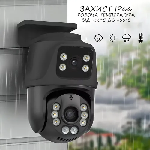 Комплект видеонаблюдения IP/WI-FI, набор 2 поворотные уличные камеры + регистратор с блоком питания и мышкой - фото 3